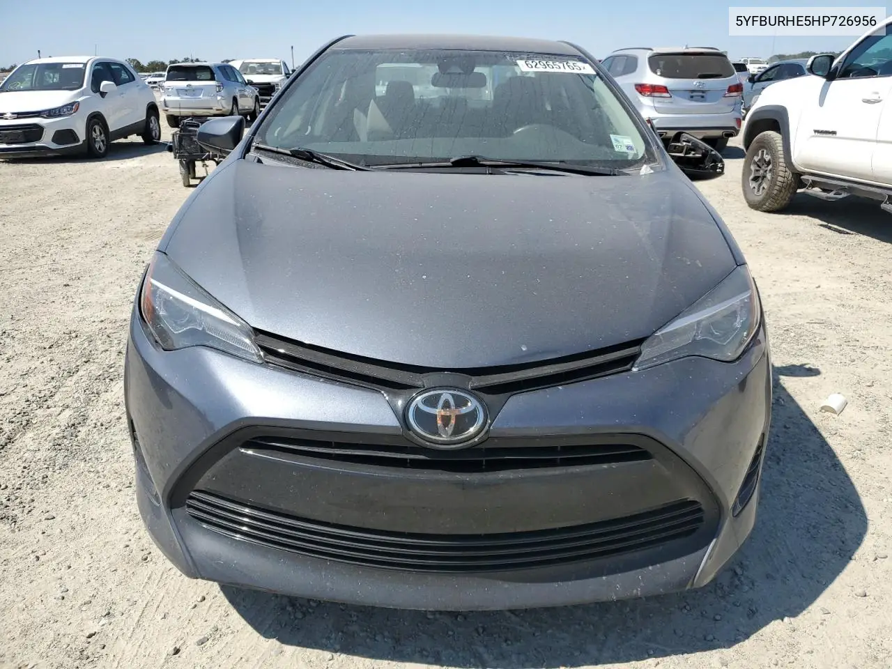 2017 Toyota Corolla L VIN: 5YFBURHE5HP726956 Lot: 62965765