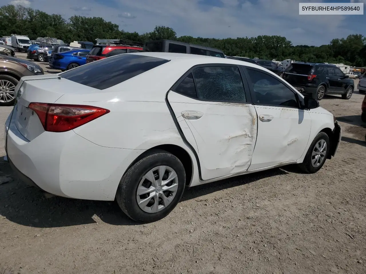 2017 Toyota Corolla L VIN: 5YFBURHE4HP589640 Lot: 62997115