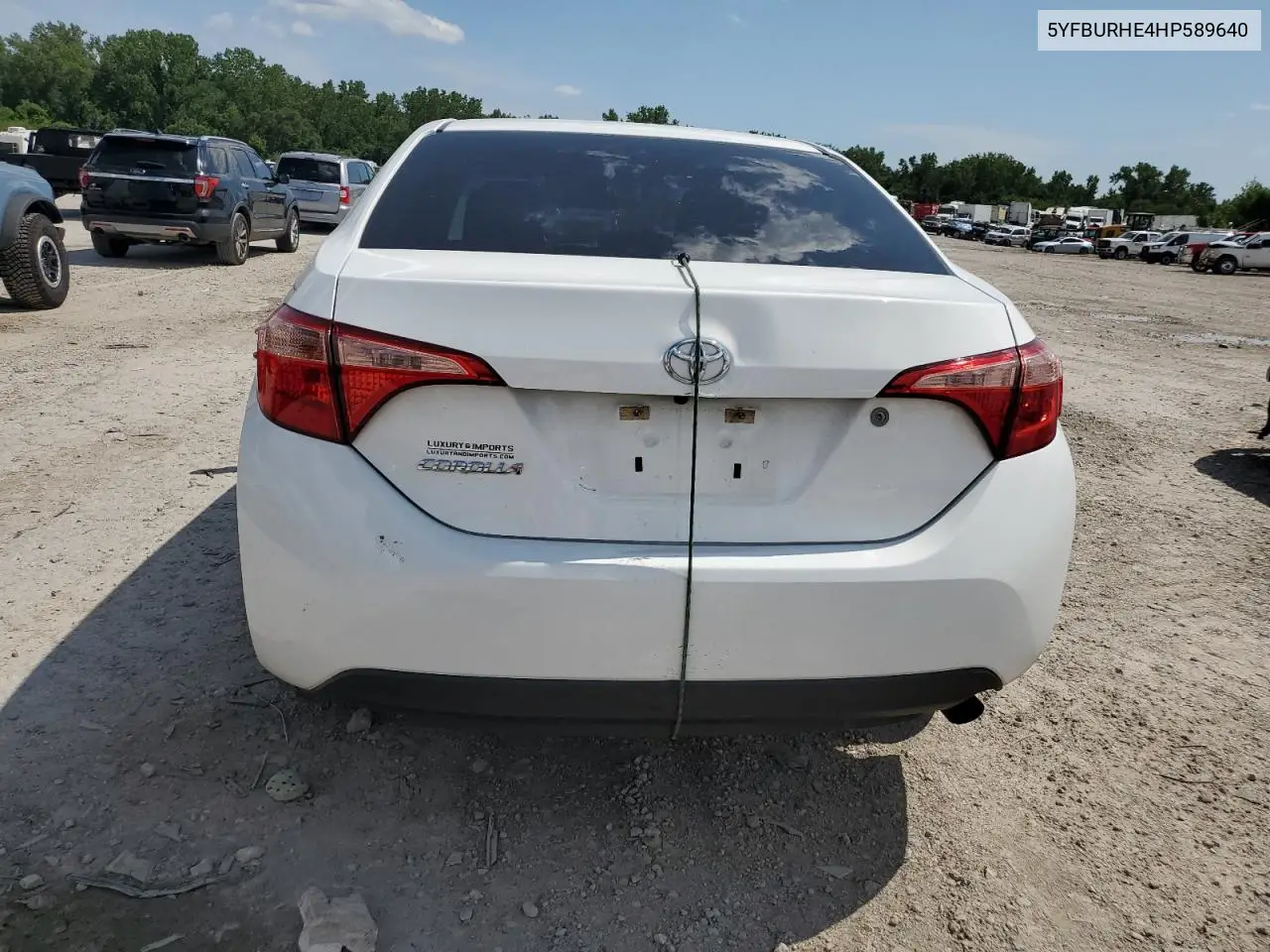 2017 Toyota Corolla L VIN: 5YFBURHE4HP589640 Lot: 62997115