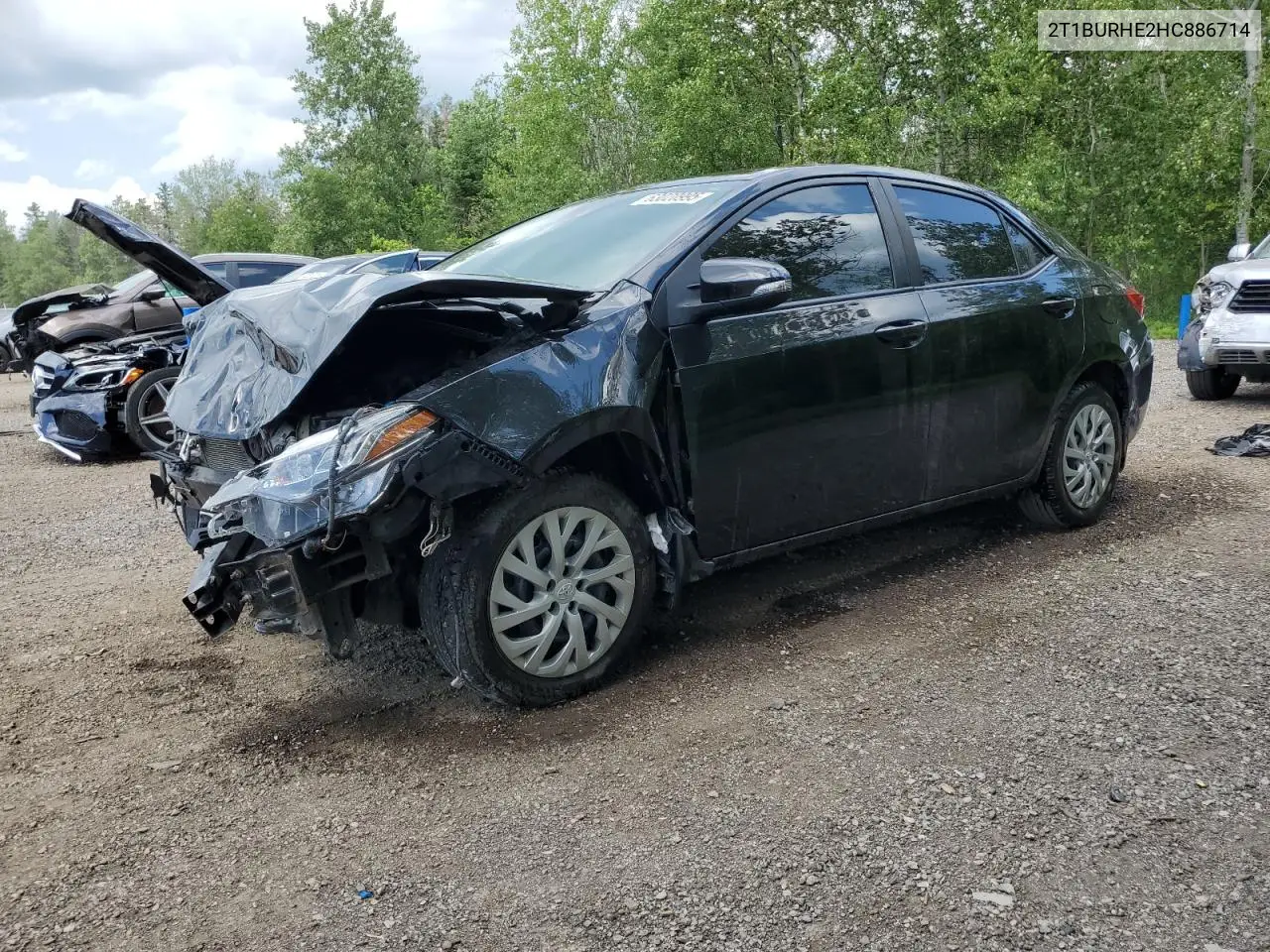 2017 Toyota Corolla L VIN: 2T1BURHE2HC886714 Lot: 63020995
