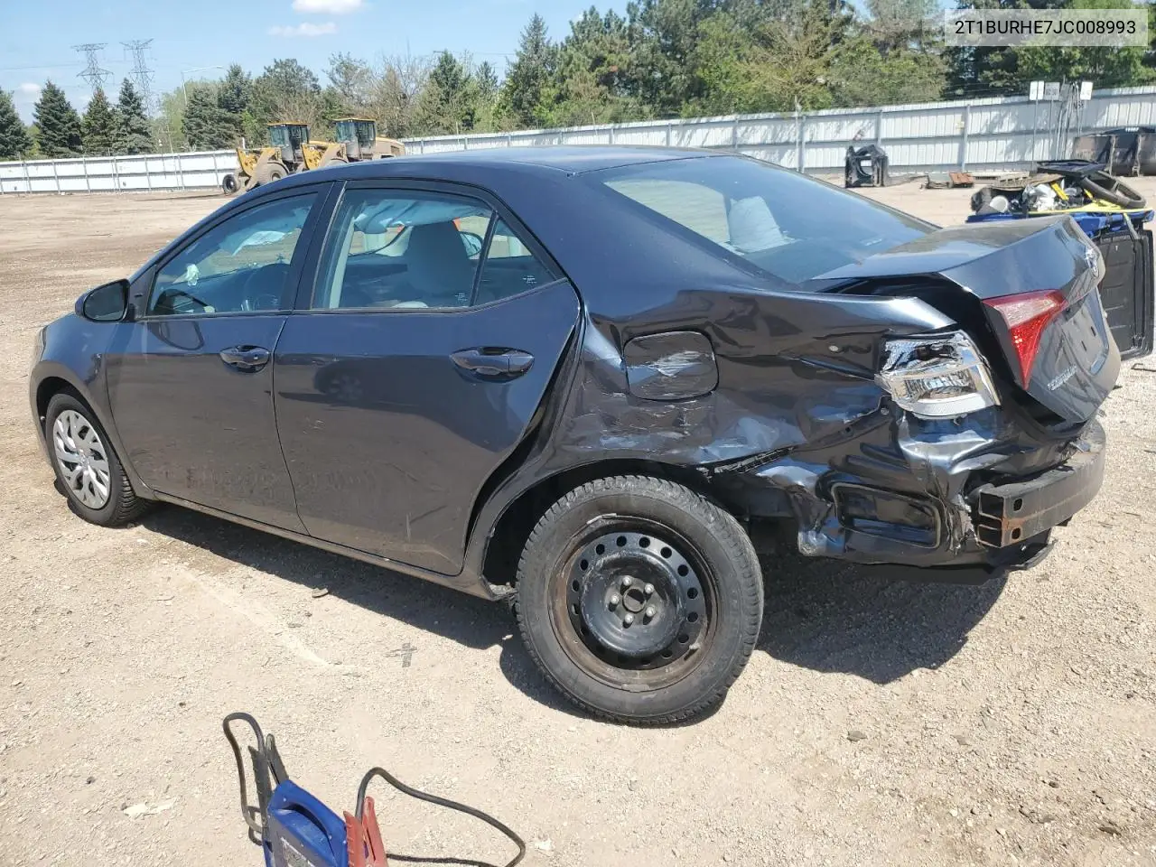 2018 Toyota Corolla L VIN: 2T1BURHE7JC008993 Lot: 55942375