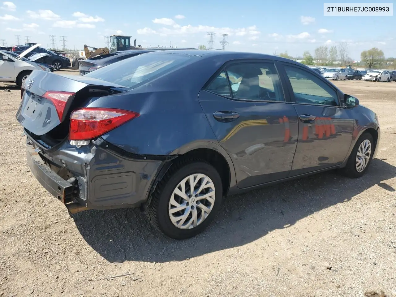 2018 Toyota Corolla L VIN: 2T1BURHE7JC008993 Lot: 55942375