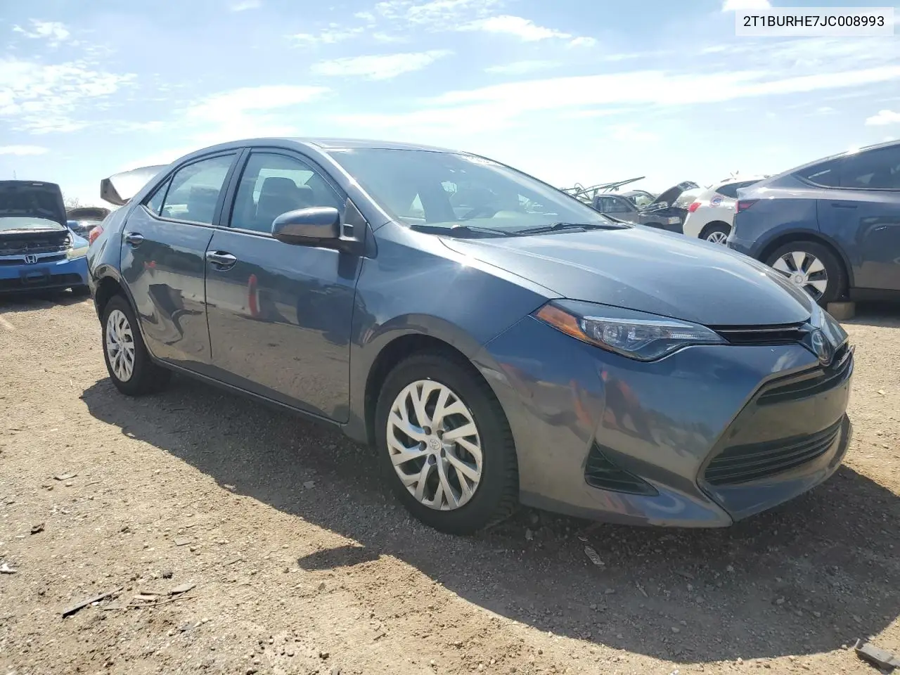 2018 Toyota Corolla L VIN: 2T1BURHE7JC008993 Lot: 55942375