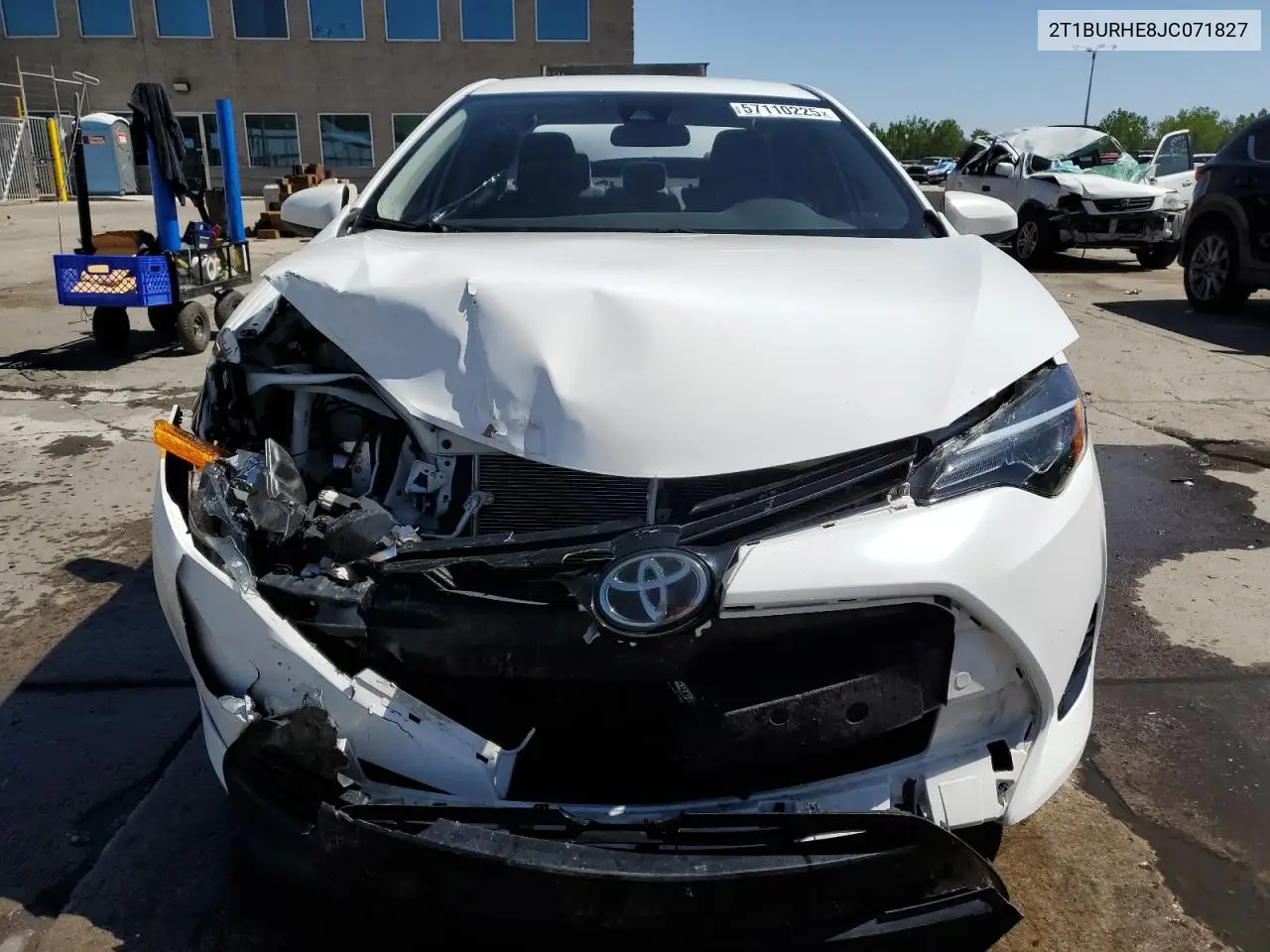 2018 Toyota Corolla L VIN: 2T1BURHE8JC071827 Lot: 57110225