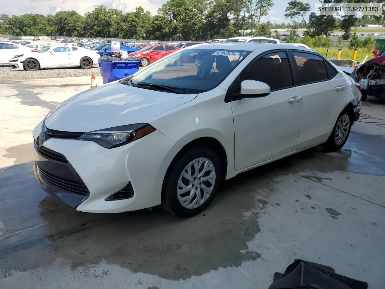 2018 Toyota Corolla L VIN: 5YFBURHE3JP771383 Lot: 62993225