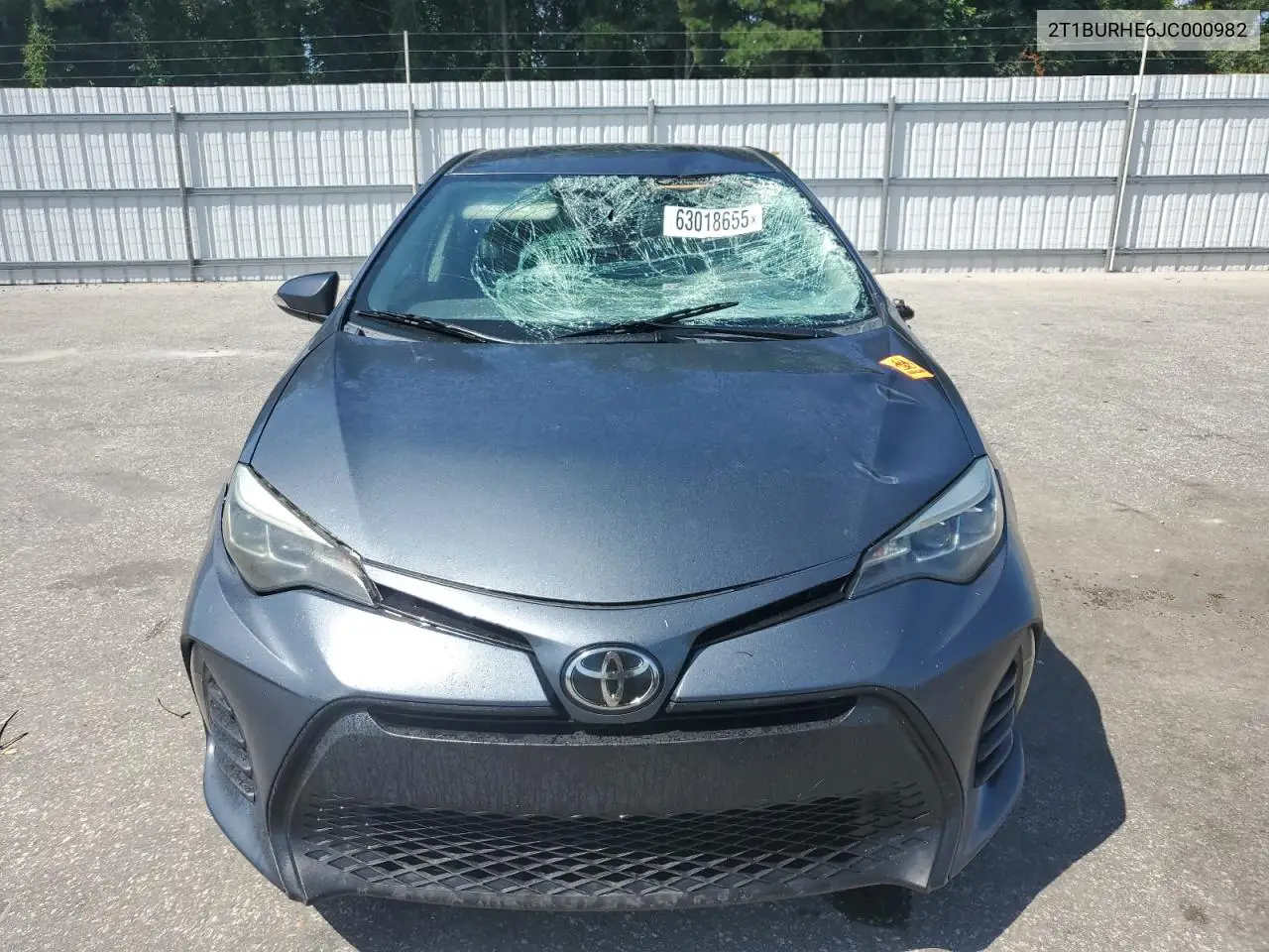 2018 Toyota Corolla L VIN: 2T1BURHE6JC000982 Lot: 63018655