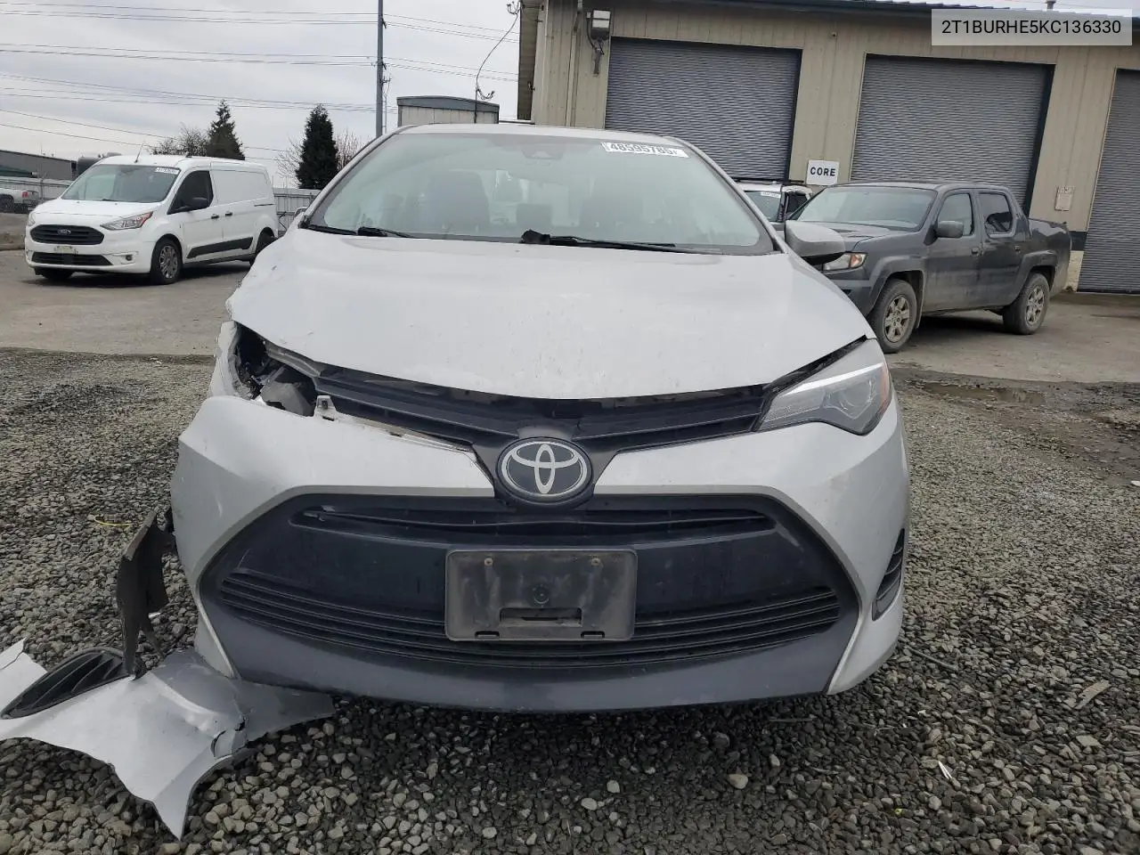 2019 Toyota Corolla L VIN: 2T1BURHE5KC136330 Lot: 48595785