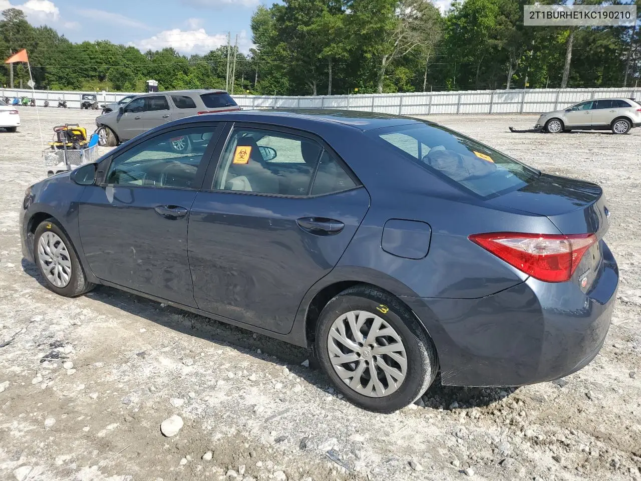 2019 Toyota Corolla L VIN: 2T1BURHE1KC190210 Lot: 56210255