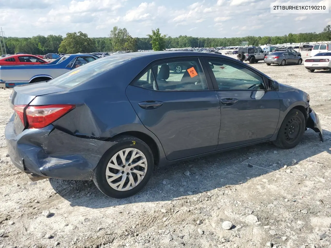 2019 Toyota Corolla L VIN: 2T1BURHE1KC190210 Lot: 56210255