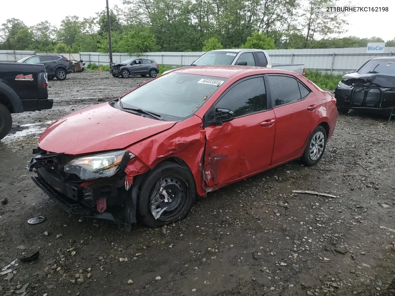 2019 Toyota Corolla L VIN: 2T1BURHE7KC162198 Lot: 56483805