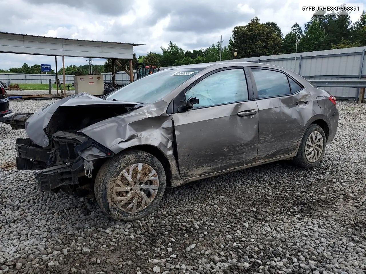 2019 Toyota Corolla L VIN: 5YFBURHE3KP868391 Lot: 58704495