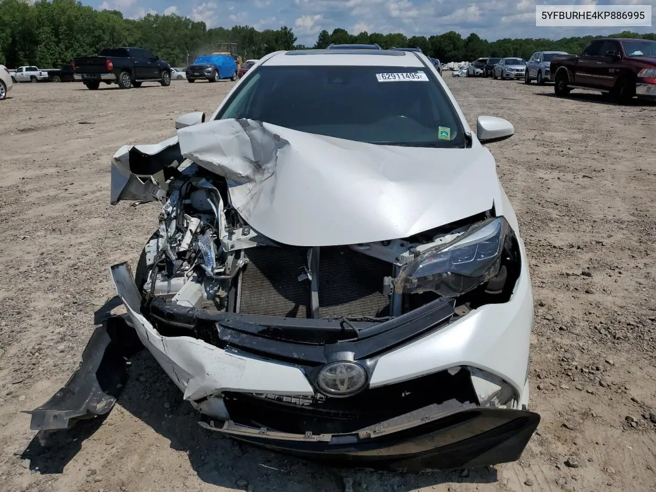 2019 Toyota Corolla L VIN: 5YFBURHE4KP886995 Lot: 62911495