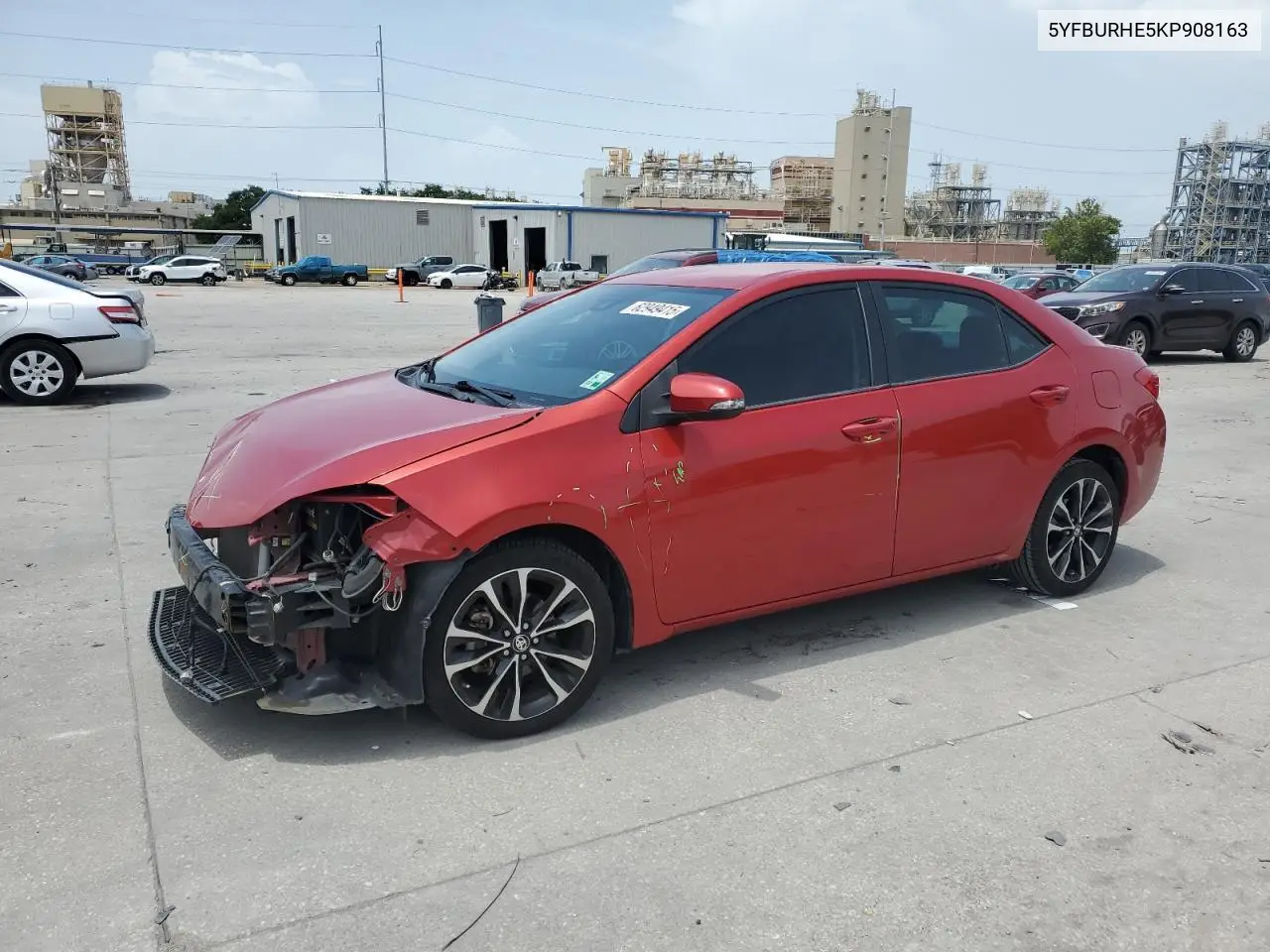 2019 Toyota Corolla L VIN: 5YFBURHE5KP908163 Lot: 62949415