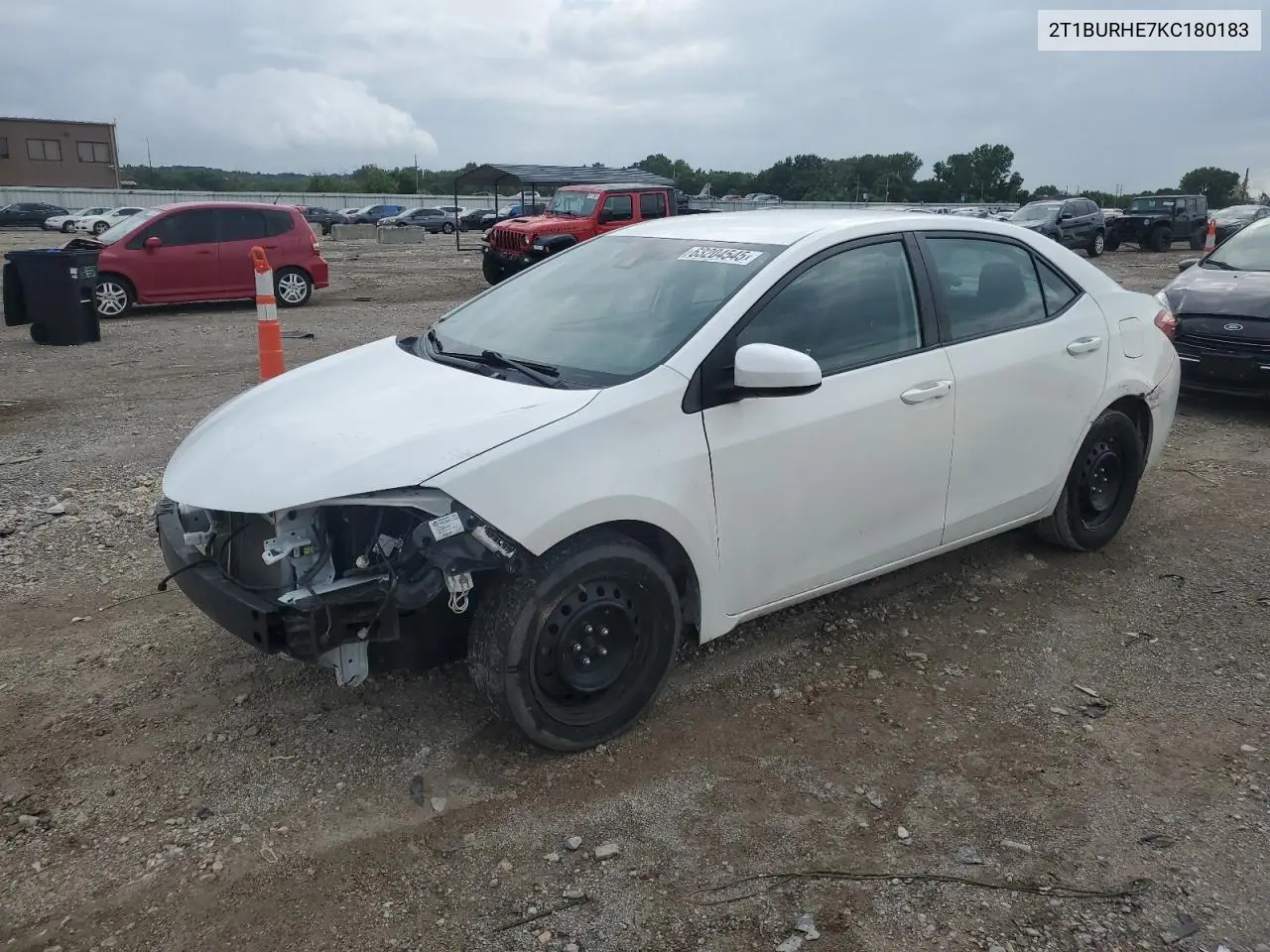 2019 Toyota Corolla L VIN: 2T1BURHE7KC180183 Lot: 63204545