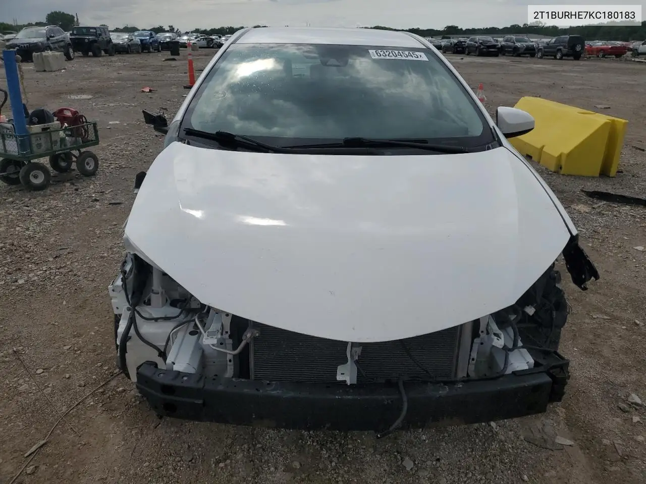 2019 Toyota Corolla L VIN: 2T1BURHE7KC180183 Lot: 63204545