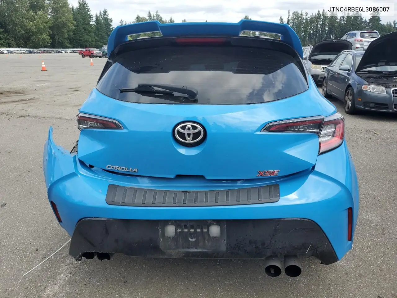 2020 Toyota Corolla Xse VIN: JTNC4RBE6L3086007 Lot: 60713365