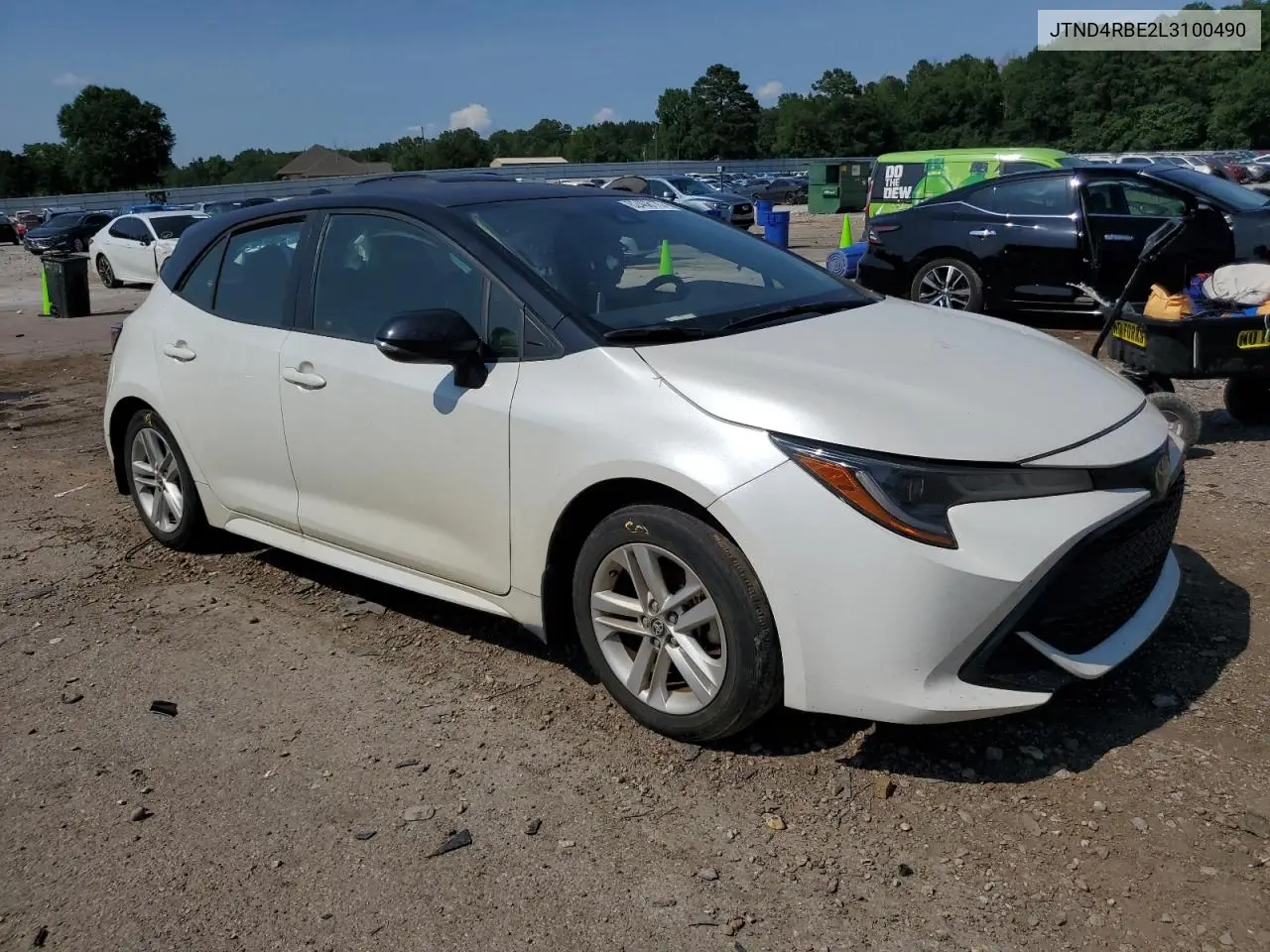 2020 Toyota Corolla Se VIN: JTND4RBE2L3100490 Lot: 62408175