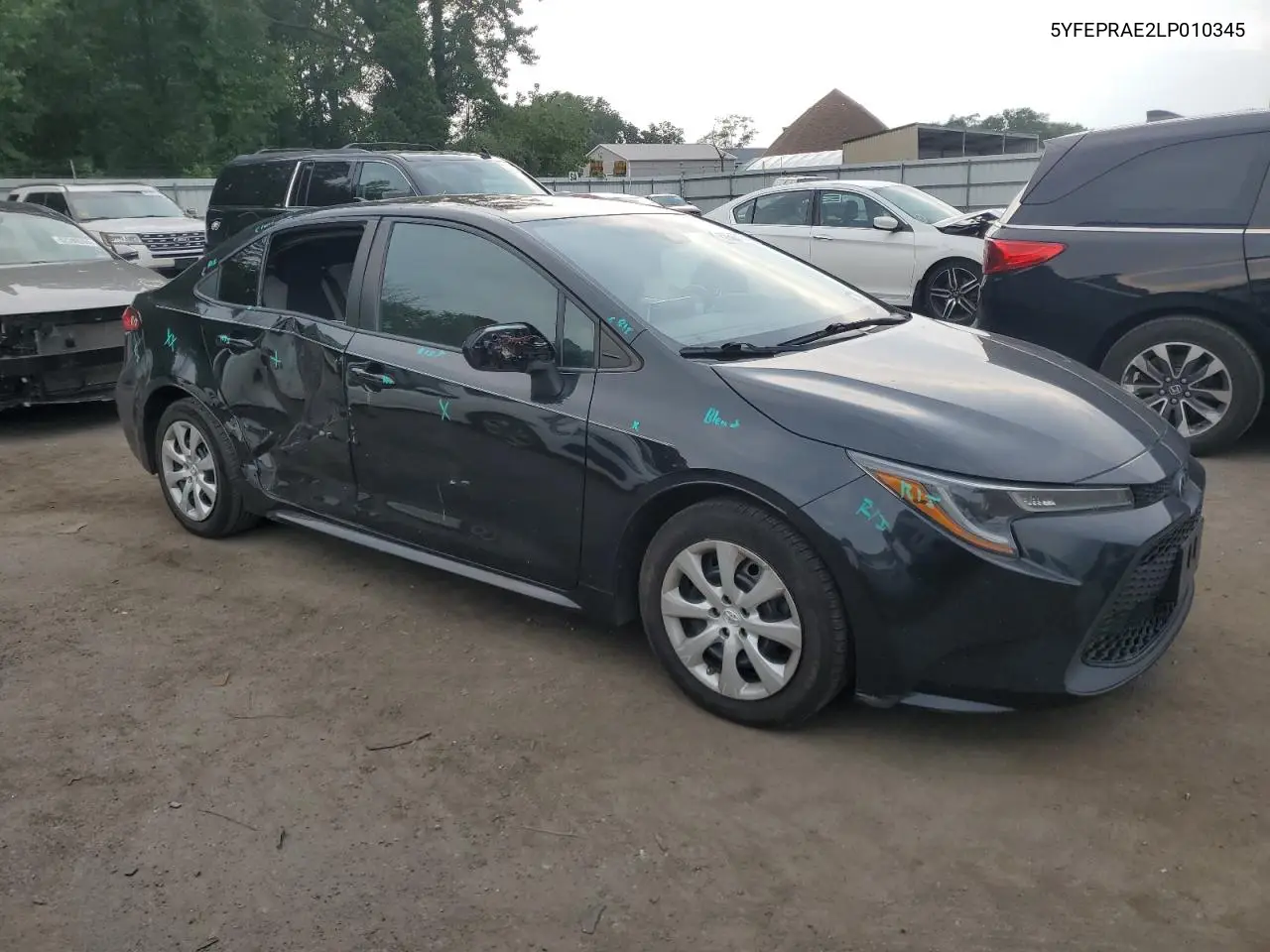2020 Toyota Corolla Le VIN: 5YFEPRAE2LP010345 Lot: 62665185