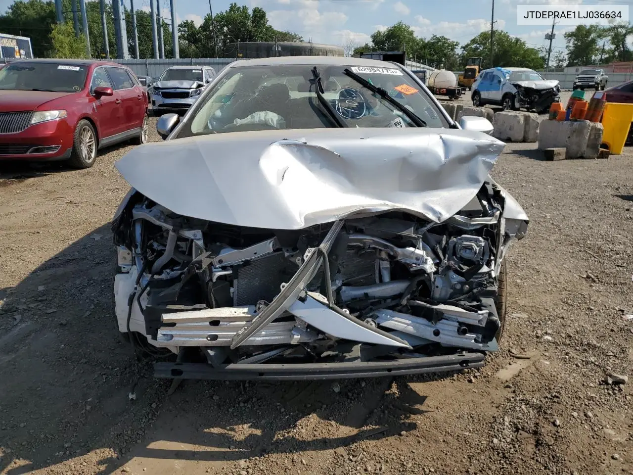 2020 Toyota Corolla Le VIN: JTDEPRAE1LJ036634 Lot: 62954775