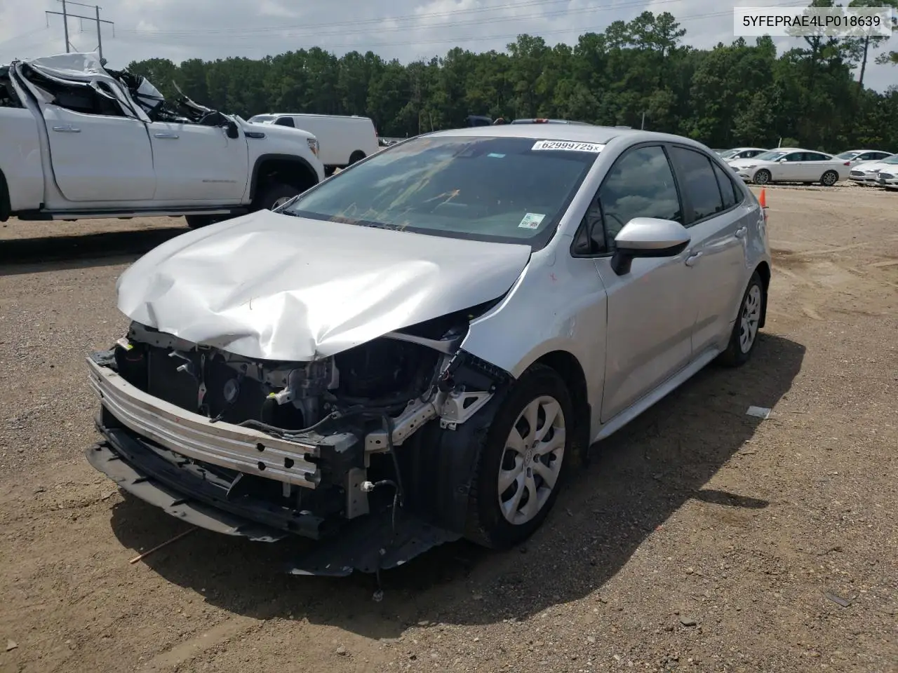 2020 Toyota Corolla Le VIN: 5YFEPRAE4LP018639 Lot: 62999725