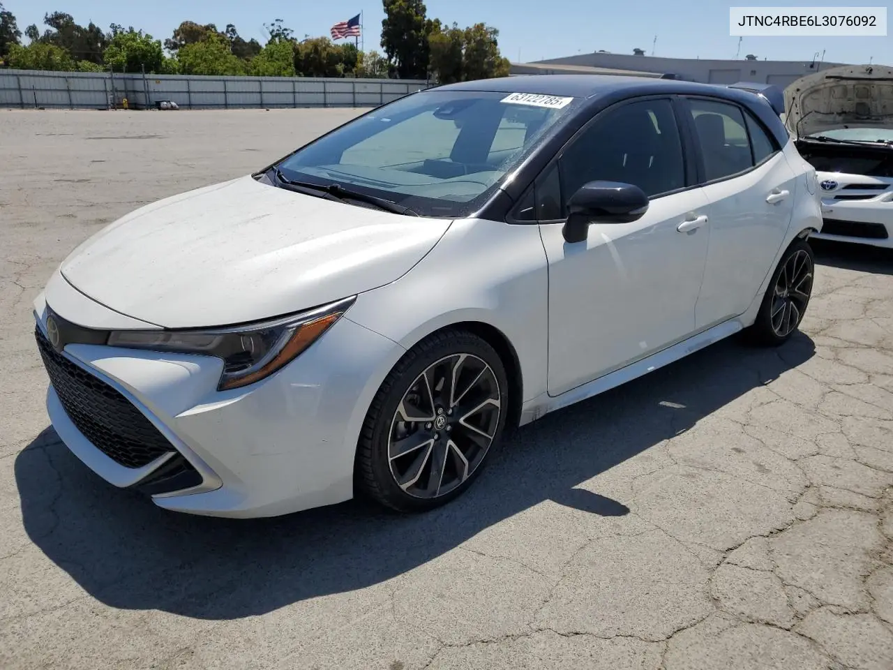 2020 Toyota Corolla Xse VIN: JTNC4RBE6L3076092 Lot: 63122785