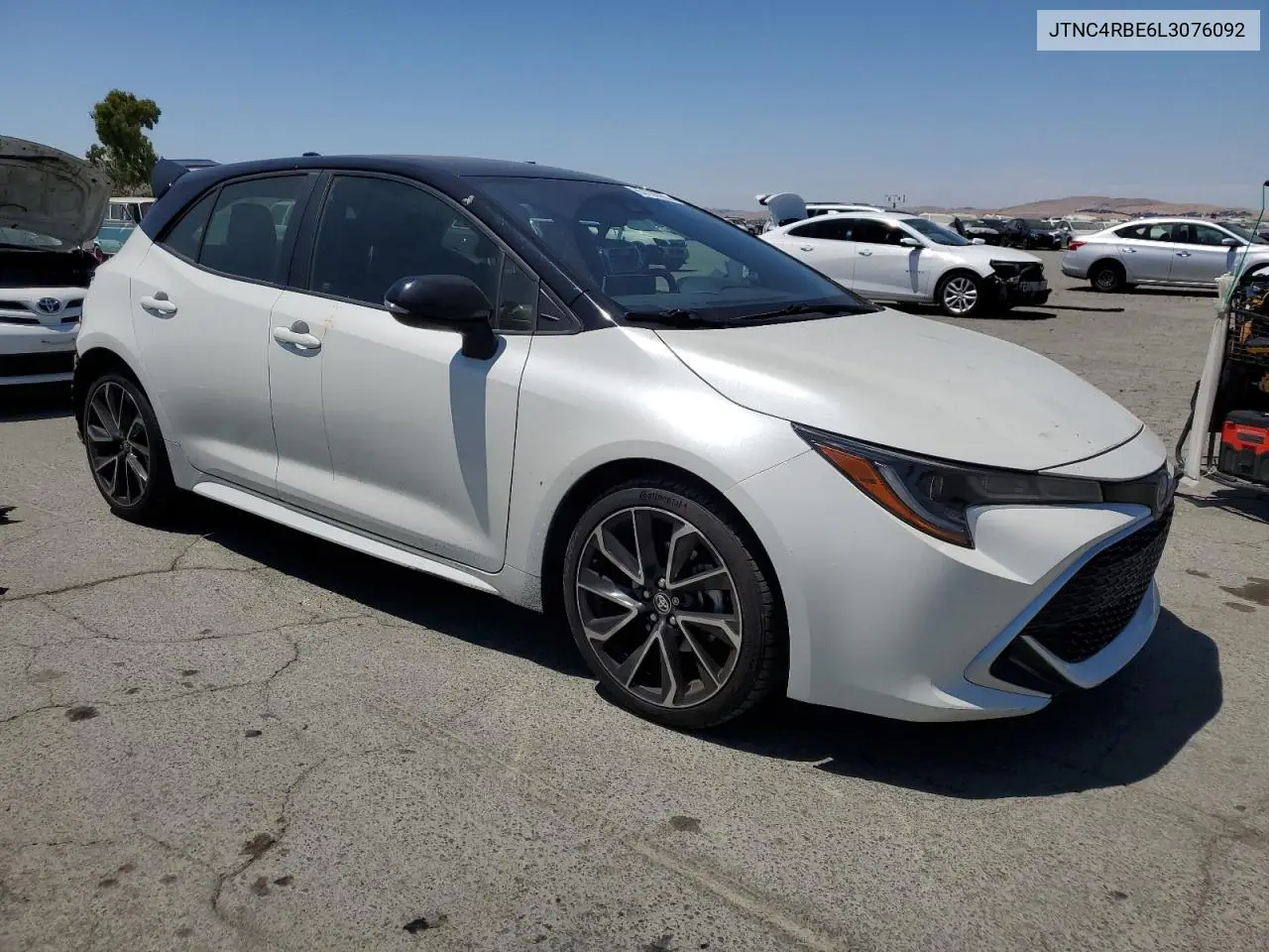 2020 Toyota Corolla Xse VIN: JTNC4RBE6L3076092 Lot: 63122785