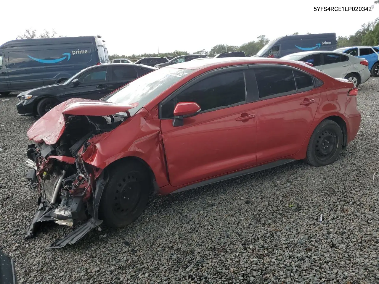 2020 Toyota Corolla Se VIN: 5YFS4RCE1LP020342 Lot: 63368875