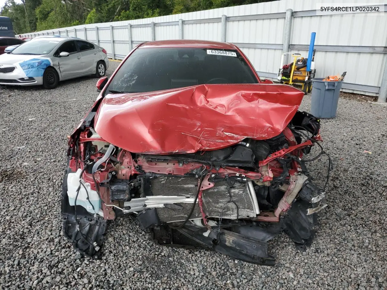 2020 Toyota Corolla Se VIN: 5YFS4RCE1LP020342 Lot: 63368875