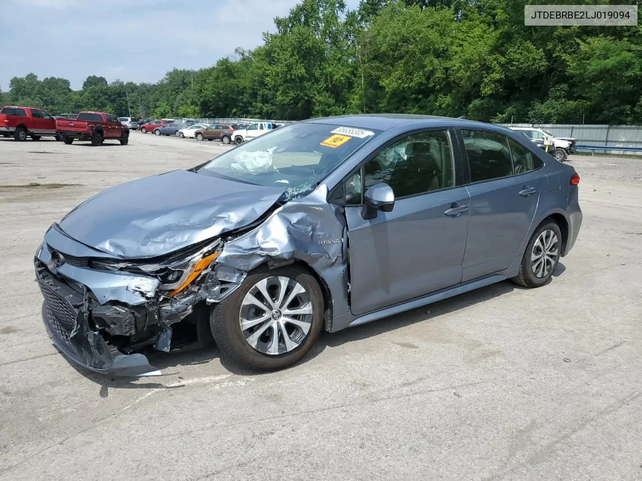 2020 Toyota Corolla Le VIN: JTDEBRBE2LJ019094 Lot: 65655305
