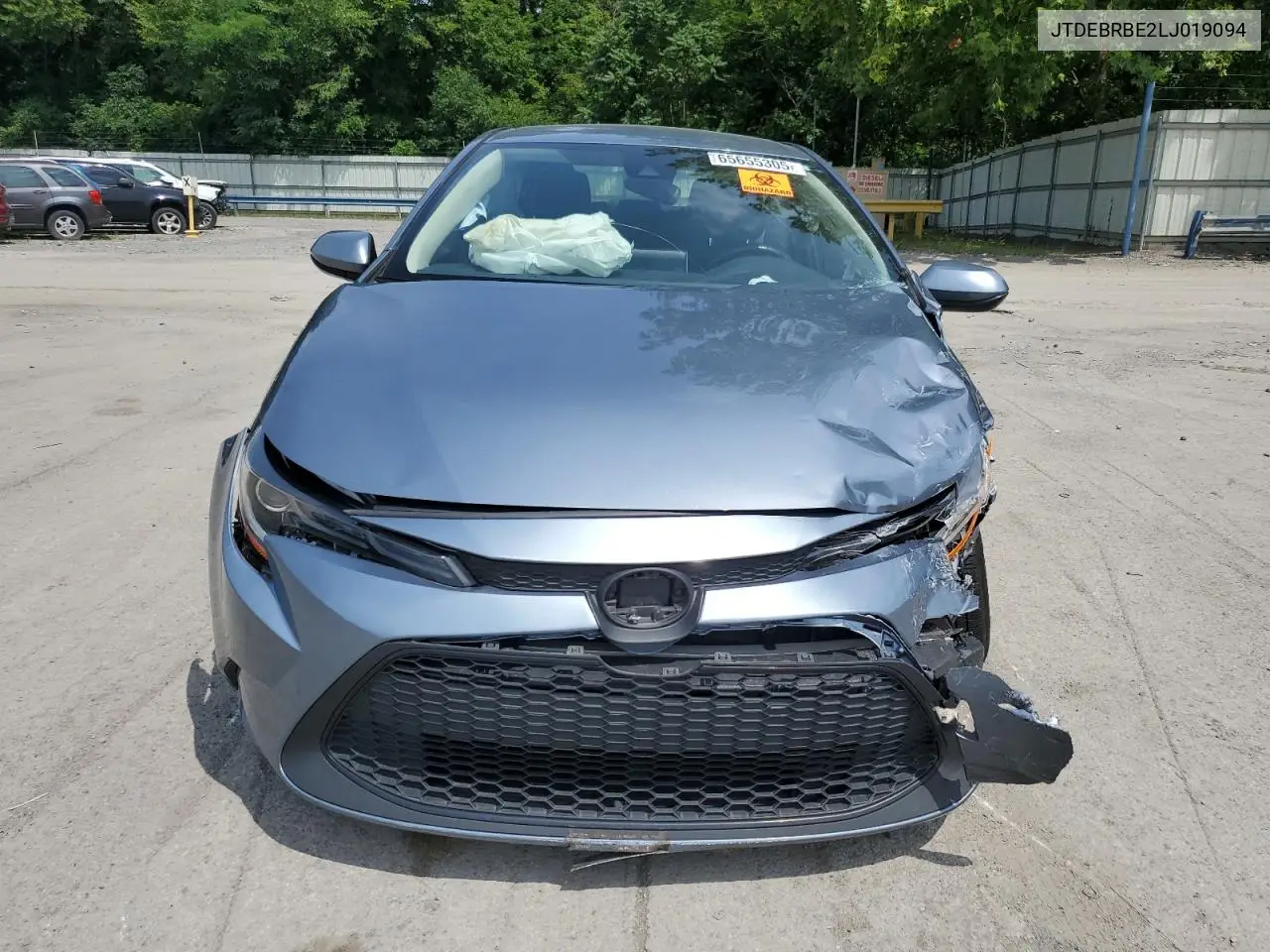 2020 Toyota Corolla Le VIN: JTDEBRBE2LJ019094 Lot: 65655305