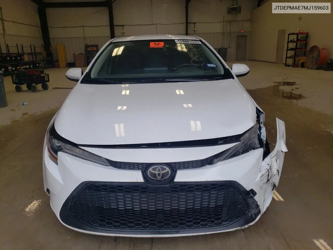 2021 Toyota Corolla Le VIN: JTDEPMAE7MJ159603 Lot: 45173055