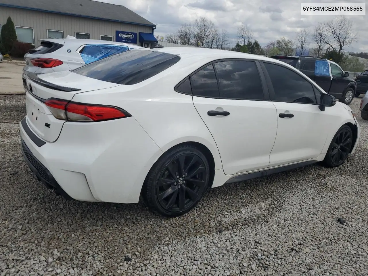 2021 Toyota Corolla Se VIN: 5YFS4MCE2MP068565 Lot: 47389795