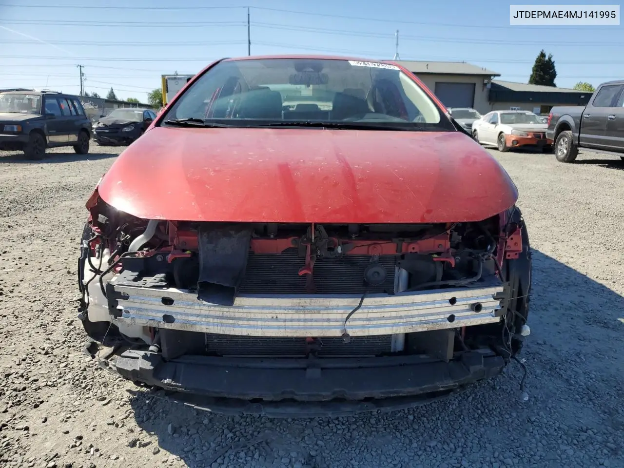 2021 Toyota Corolla Le VIN: JTDEPMAE4MJ141995 Lot: 52167235