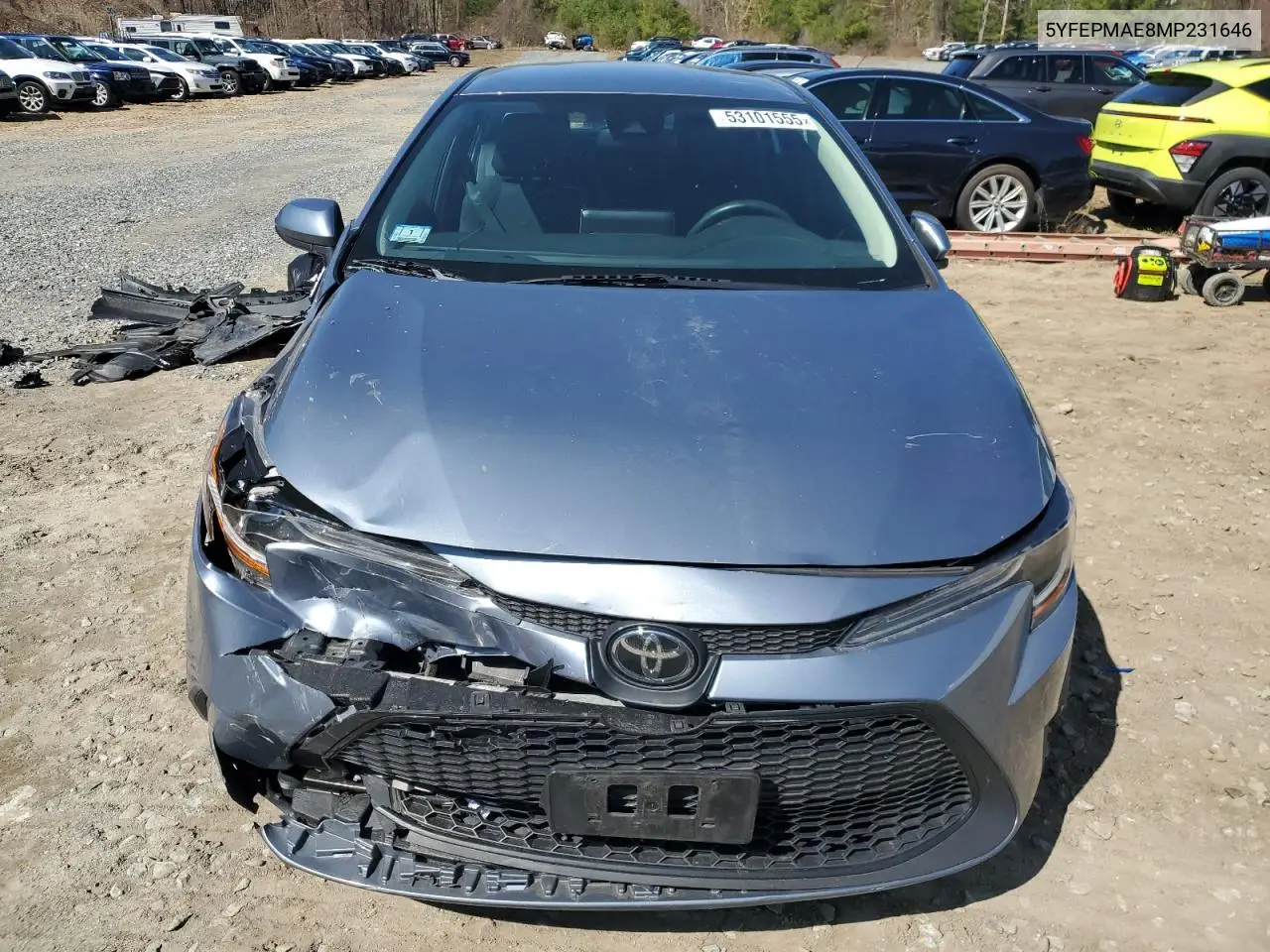 2021 Toyota Corolla Le VIN: 5YFEPMAE8MP231646 Lot: 53101555