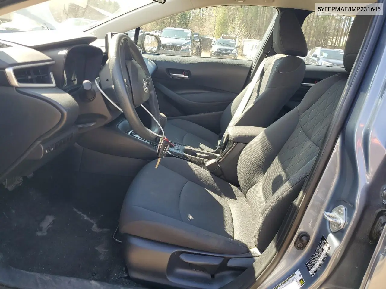 2021 Toyota Corolla Le VIN: 5YFEPMAE8MP231646 Lot: 53101555