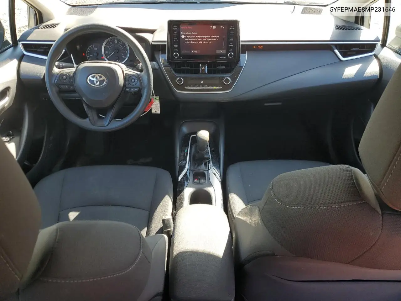 2021 Toyota Corolla Le VIN: 5YFEPMAE8MP231646 Lot: 53101555