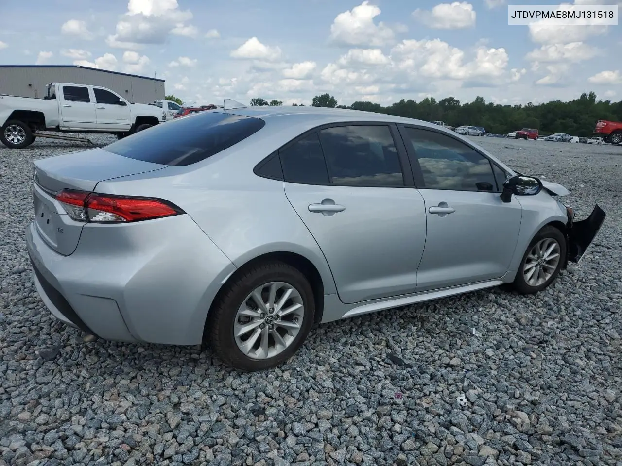 2021 Toyota Corolla Le VIN: JTDVPMAE8MJ131518 Lot: 56657415