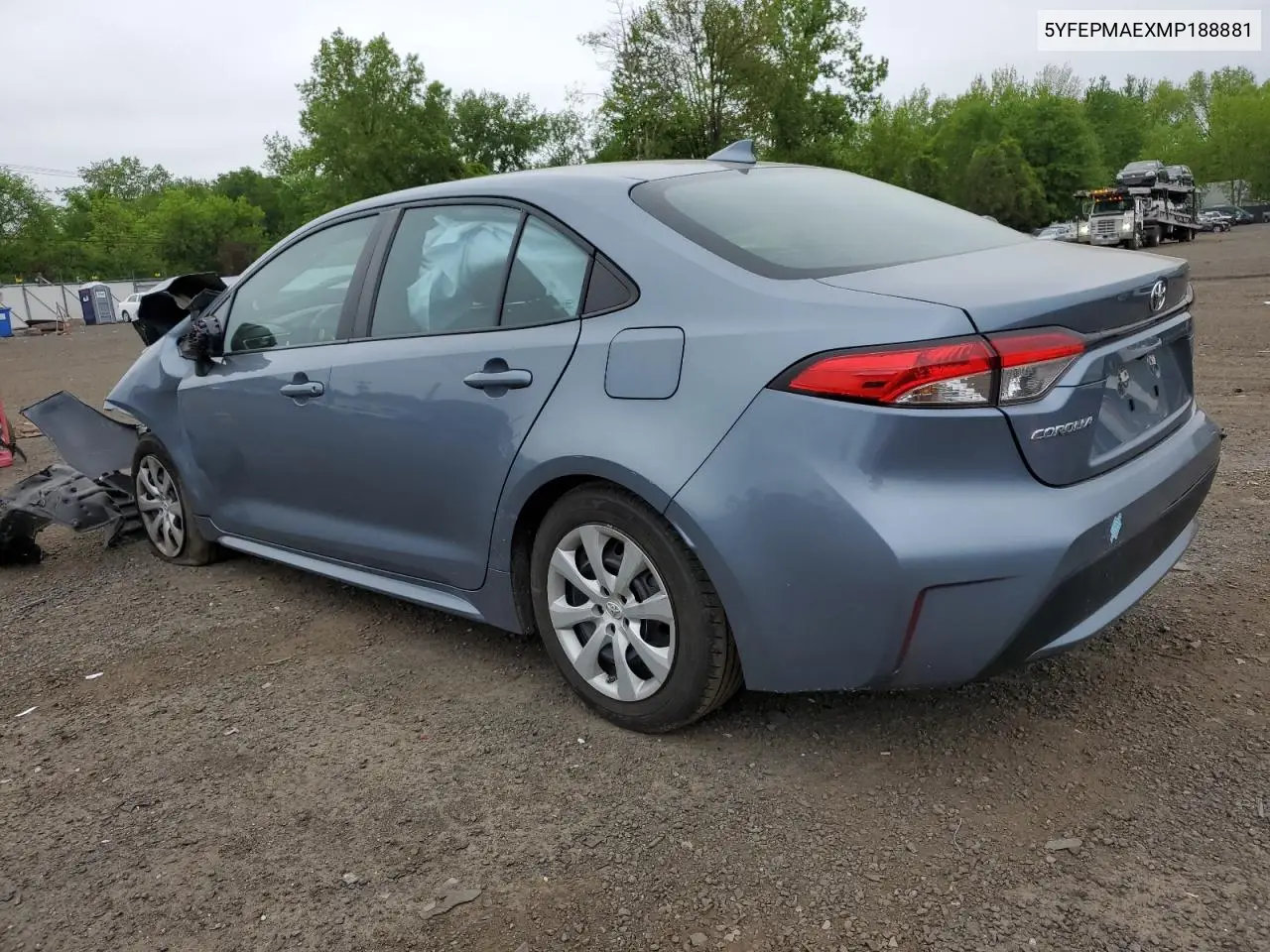 2021 Toyota Corolla Le VIN: 5YFEPMAEXMP188881 Lot: 56760935