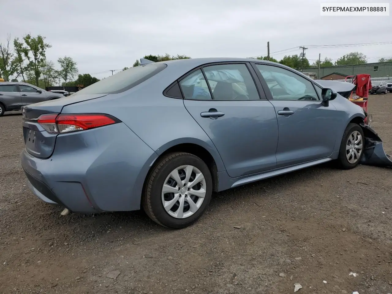 2021 Toyota Corolla Le VIN: 5YFEPMAEXMP188881 Lot: 56760935