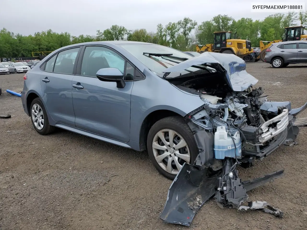 2021 Toyota Corolla Le VIN: 5YFEPMAEXMP188881 Lot: 56760935