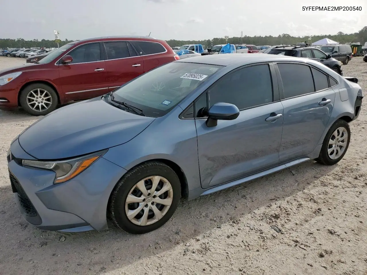 2021 Toyota Corolla Le VIN: 5YFEPMAE2MP200540 Lot: 57095025