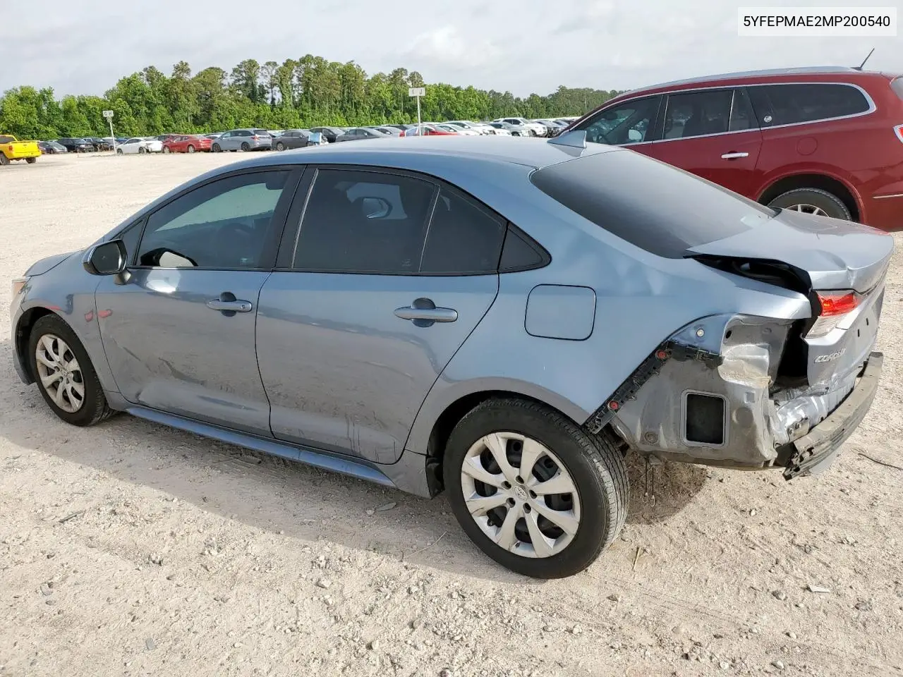 2021 Toyota Corolla Le VIN: 5YFEPMAE2MP200540 Lot: 57095025