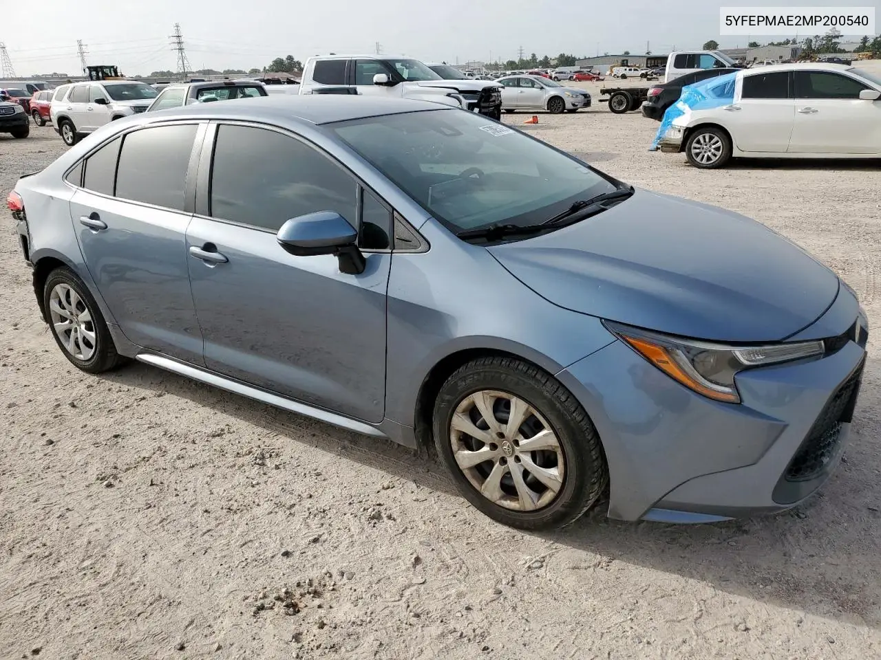 2021 Toyota Corolla Le VIN: 5YFEPMAE2MP200540 Lot: 57095025