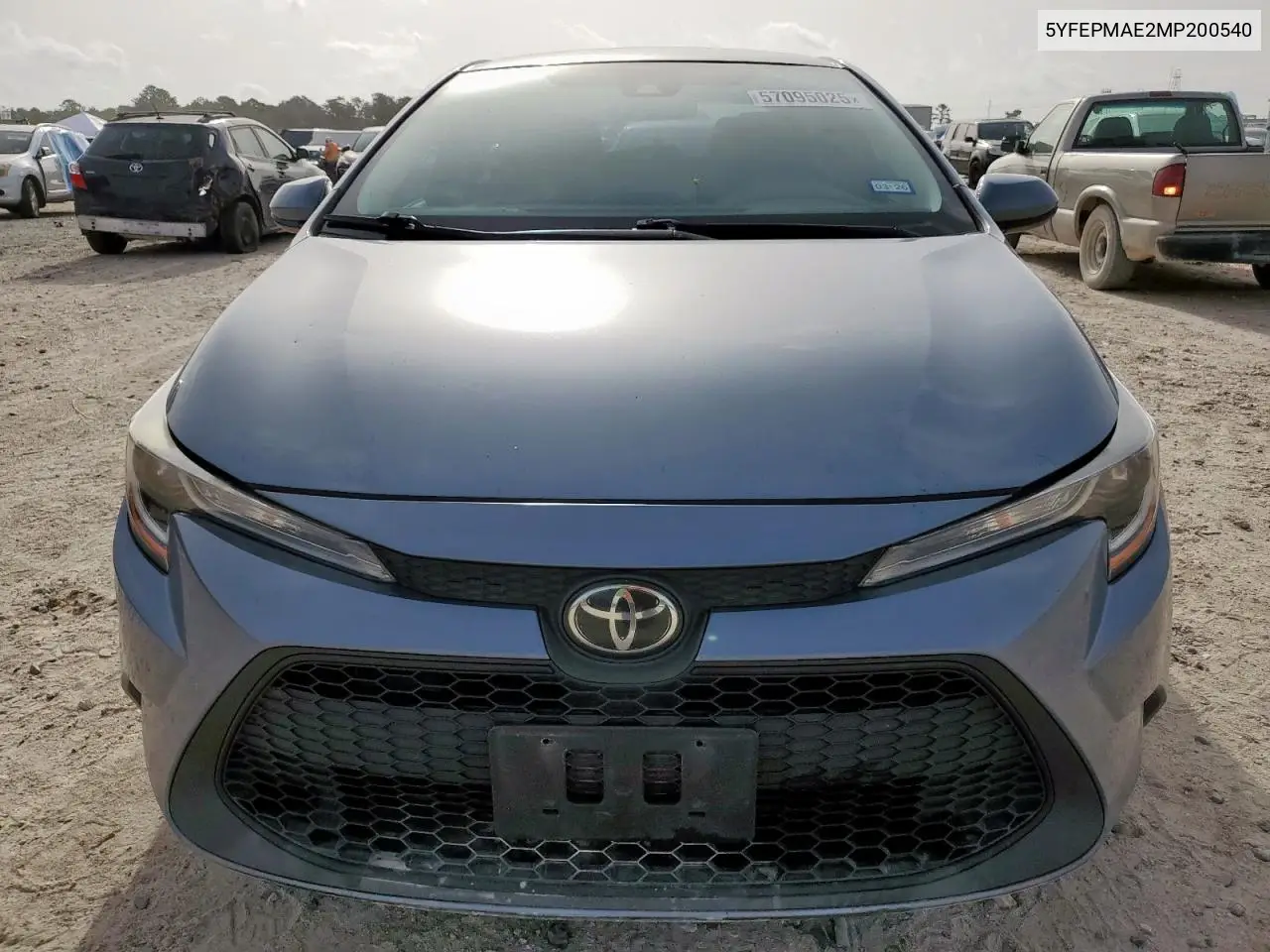 2021 Toyota Corolla Le VIN: 5YFEPMAE2MP200540 Lot: 57095025