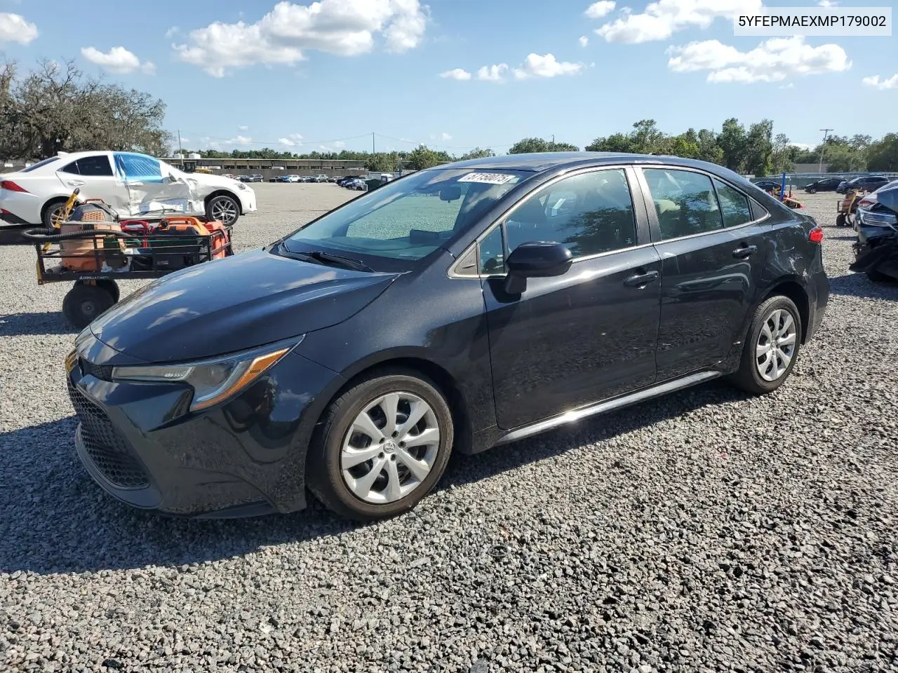 2021 Toyota Corolla Le VIN: 5YFEPMAEXMP179002 Lot: 57150075