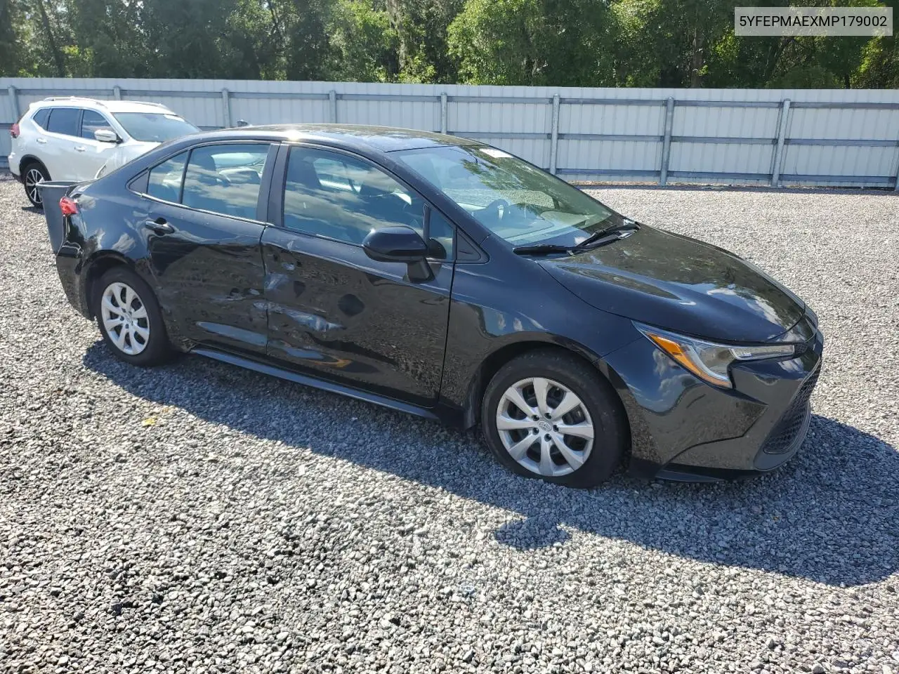 2021 Toyota Corolla Le VIN: 5YFEPMAEXMP179002 Lot: 57150075