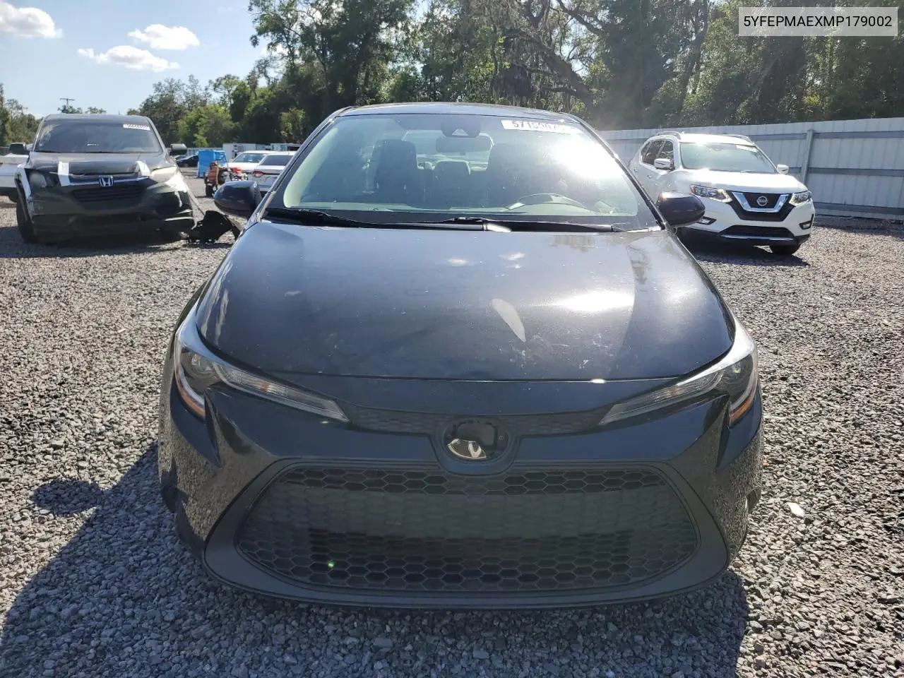2021 Toyota Corolla Le VIN: 5YFEPMAEXMP179002 Lot: 57150075