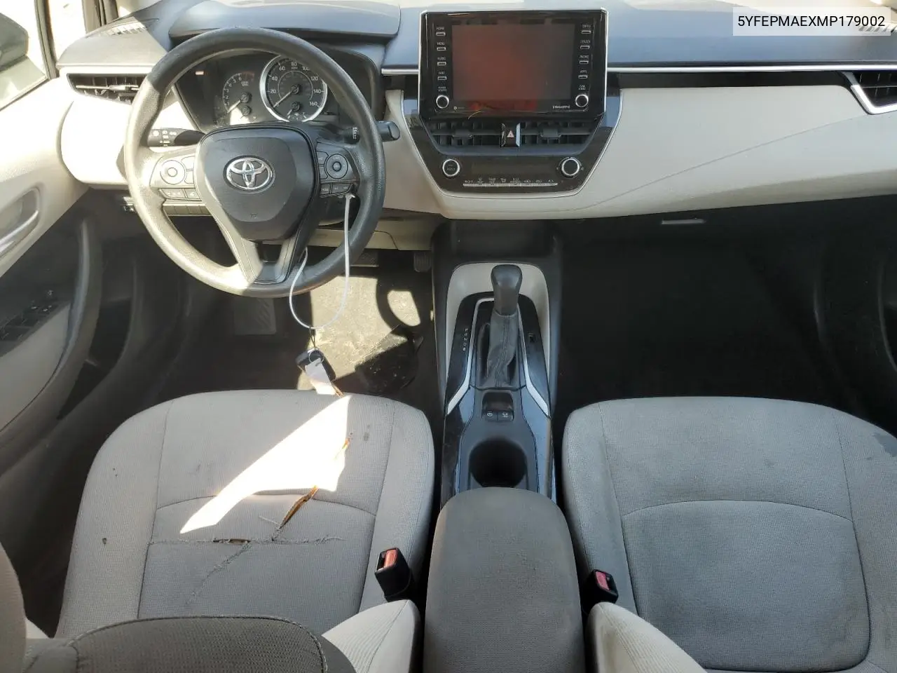 2021 Toyota Corolla Le VIN: 5YFEPMAEXMP179002 Lot: 57150075