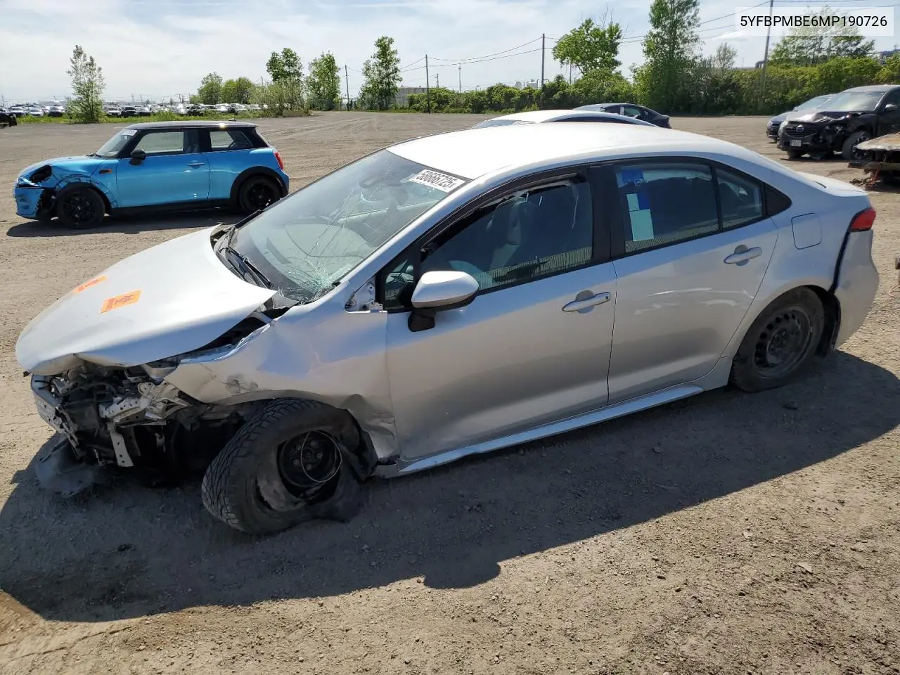 2021 Toyota Corolla Le VIN: 5YFBPMBE6MP190726 Lot: 58666725