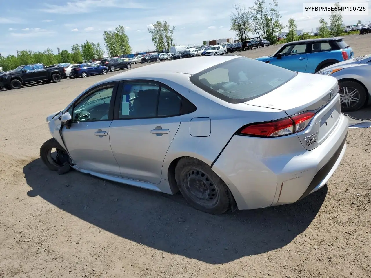 2021 Toyota Corolla Le VIN: 5YFBPMBE6MP190726 Lot: 58666725